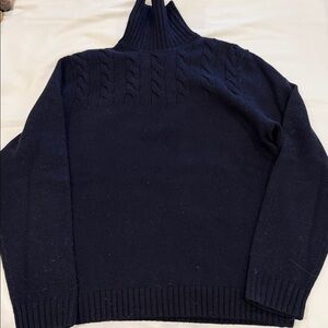 Bonobos Navy Cable Knit Turtleneck Sweater